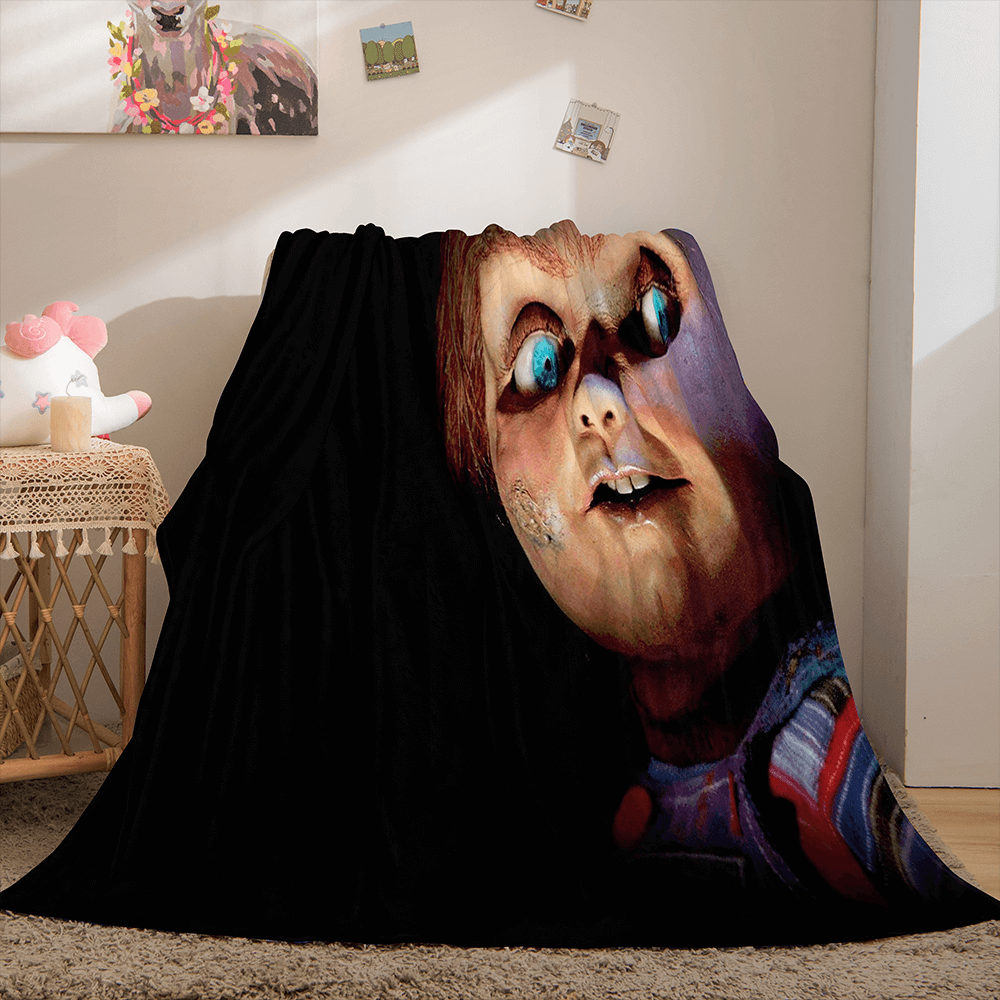 2024 NEW Halloween Horror Theme Flannel Fleece Throw Cosplay Blanket Sets