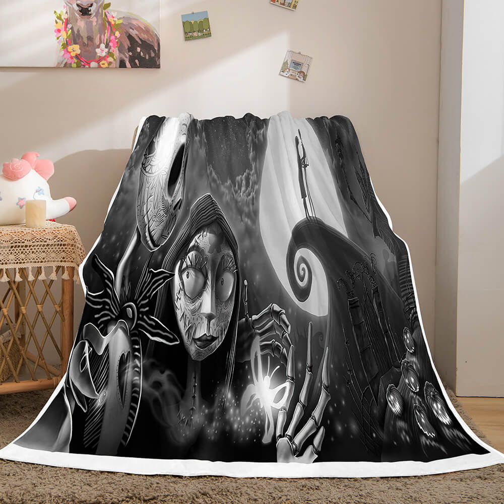 2024 NEW Halloween Horror Theme Flannel Fleece Throw Cosplay Blanket Sets