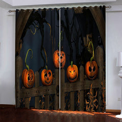 2024 NEW Halloween Pattern Curtains Blackout Window Drapes