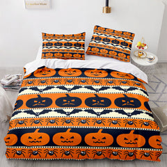 2024 NEW Halloween Pumpkin Cosplay Bedding Set Quilt Cover