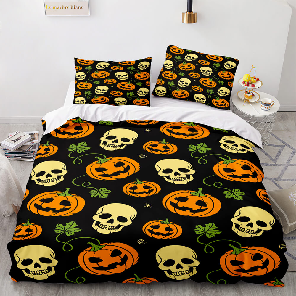 2024 NEW Halloween Pumpkin Cosplay Bedding Set Quilt Cover