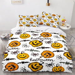 2024 NEW Halloween Pumpkin Cosplay Bedding Set Quilt Cover