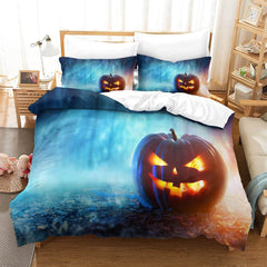 2024 NEW Halloween Pumpkin Decor Bedding Set Quilt Cover Without Filler