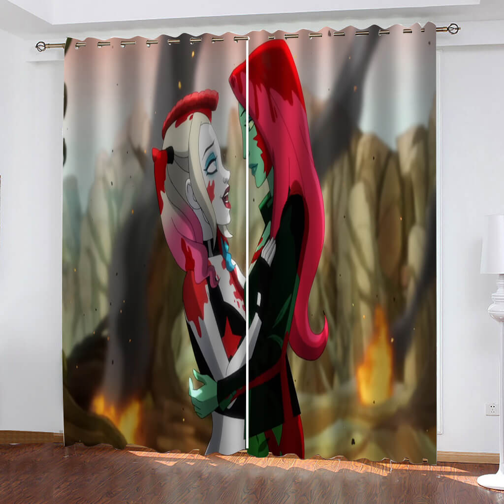 2024 NEW Harley Quinn Season 3 Curtains Blackout Window Drapes