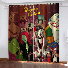 2024 NEW Harley Quinn Season 3 Curtains Blackout Window Drapes