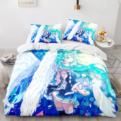 2024 NEW Hatsune Miku Pattern Bedding Set Quilt Cover Room Decoration