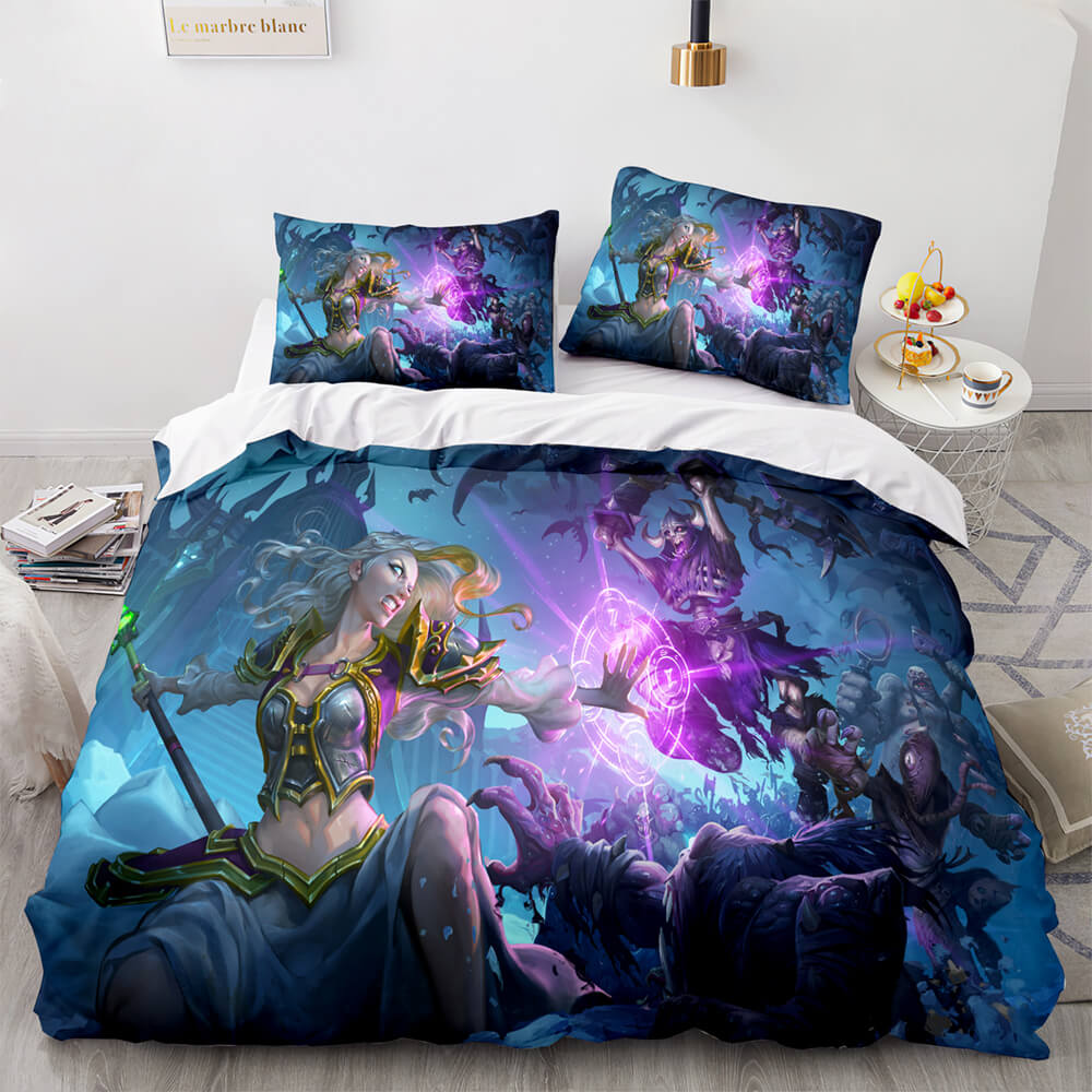 2025 NEW Hearthstone Heroes of Warcraft Cosplay Bedding Set Quilt Cover Without Filler
