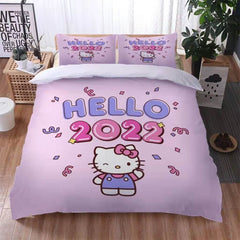 2024 NEW Hello Kitty Bedding Set Cosplay Quilt Cover Without Filler