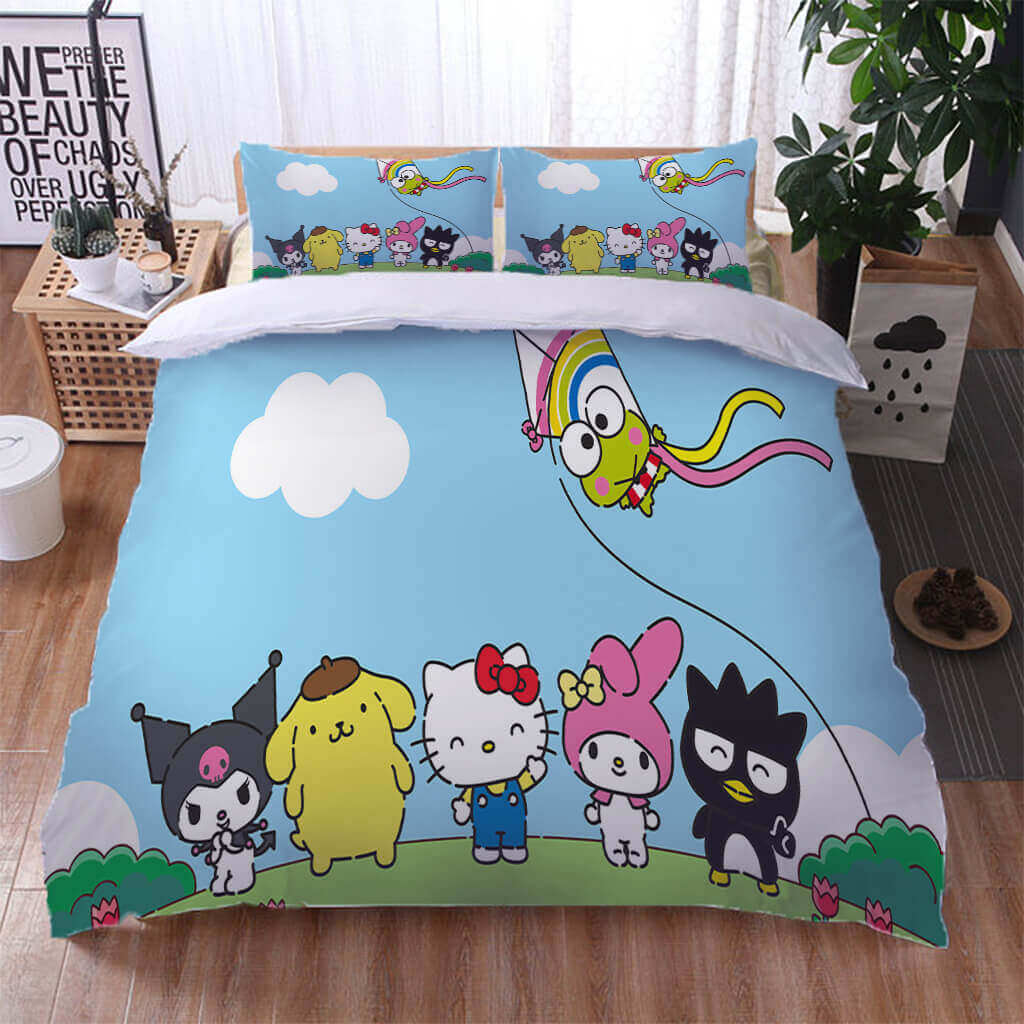 2024 NEW Hello Kitty Bedding Set Cosplay Quilt Cover Without Filler