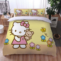 2024 NEW Hello Kitty Bedding Set Cosplay Quilt Cover Without Filler