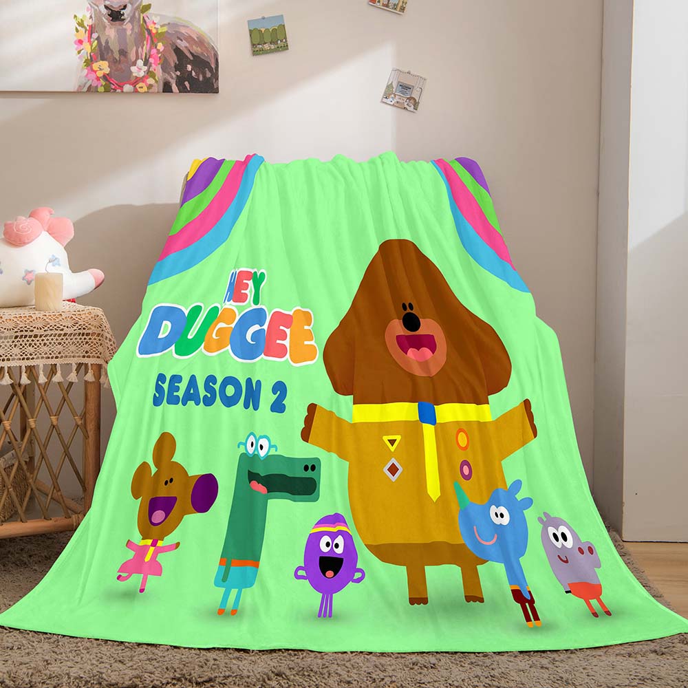 2024 NEW Hey Duggee Blanket Pattern Flannel Throw Room Decoration