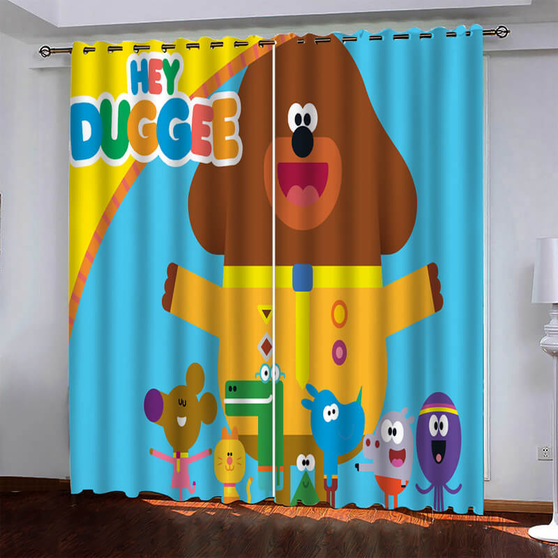 2024 NEW Hey Duggee Curtains Pattern Blackout Window Drapes