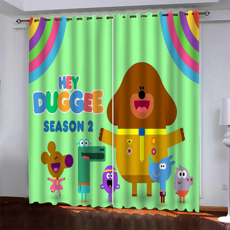 2024 NEW Hey Duggee Curtains Pattern Blackout Window Drapes