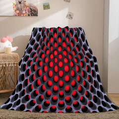 2024 NEW Honeycomb Shape Flannel Fleece Throw Blanket