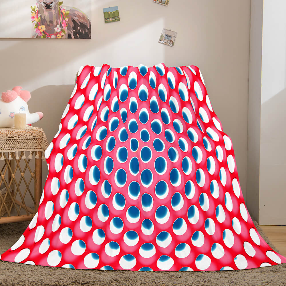 2024 NEW Honeycomb Shape Flannel Fleece Throw Blanket