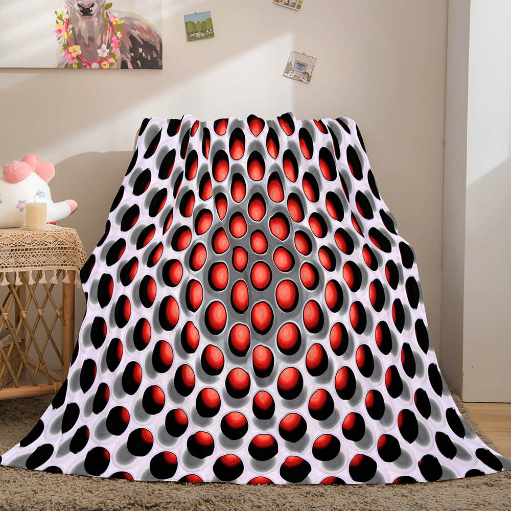 2024 NEW Honeycomb Shape Flannel Fleece Throw Blanket