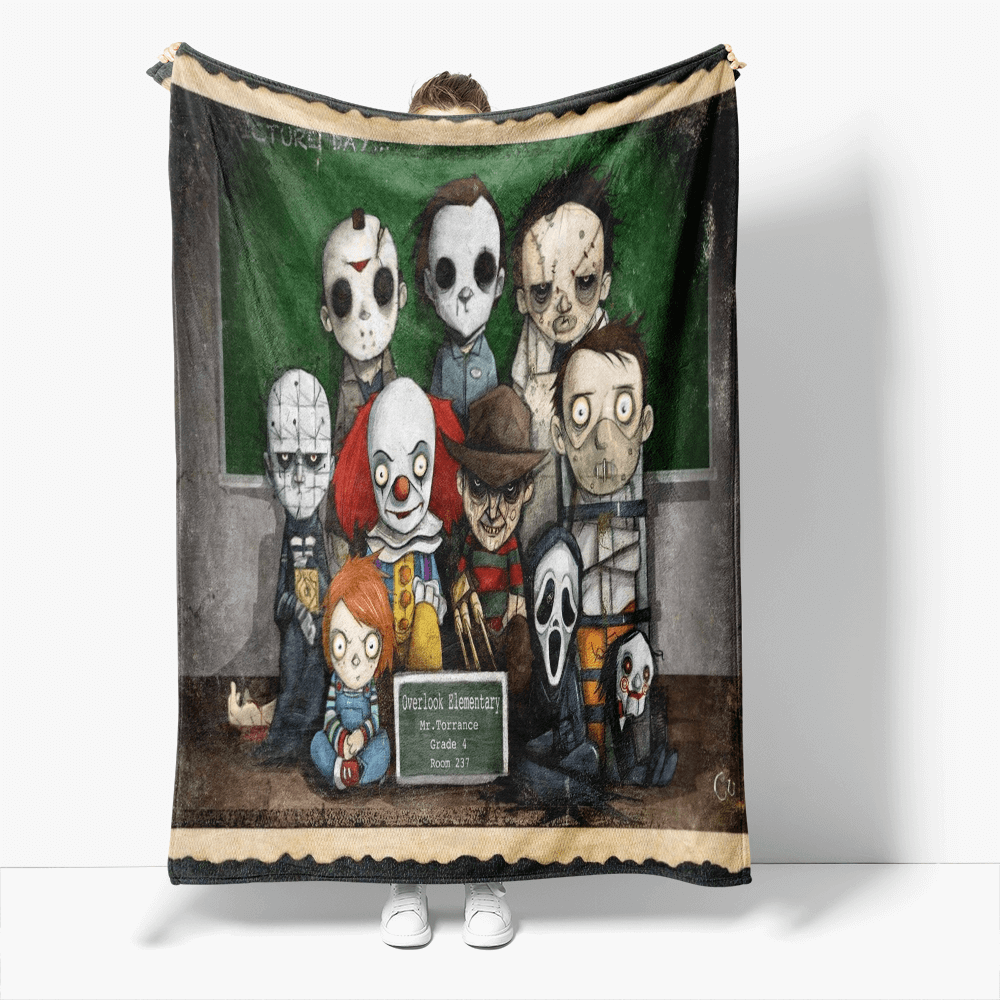 2024 NEW Horror Robe Flannel Blanket Fleece Throw Blanket Wrap Nap Bedding Sets