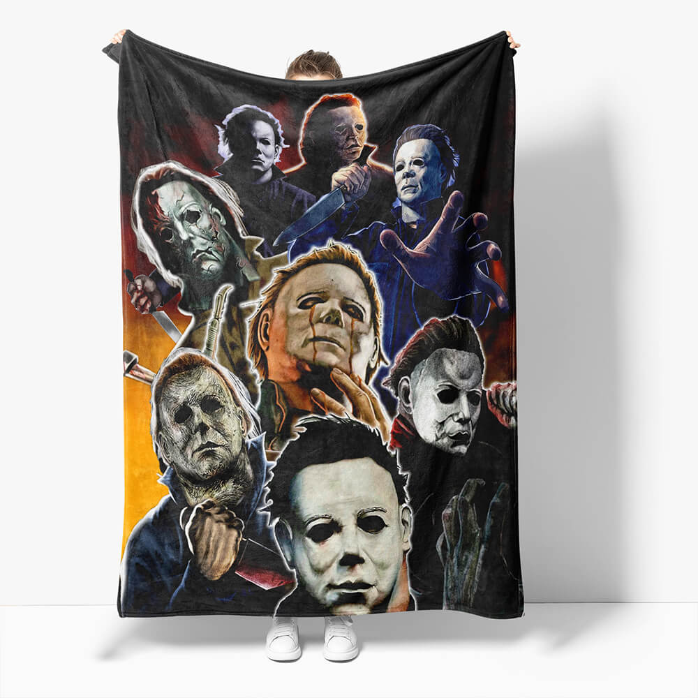 2024 NEW Horror Robe Flannel Blanket Fleece Throw Blanket Wrap Nap Bedding Sets