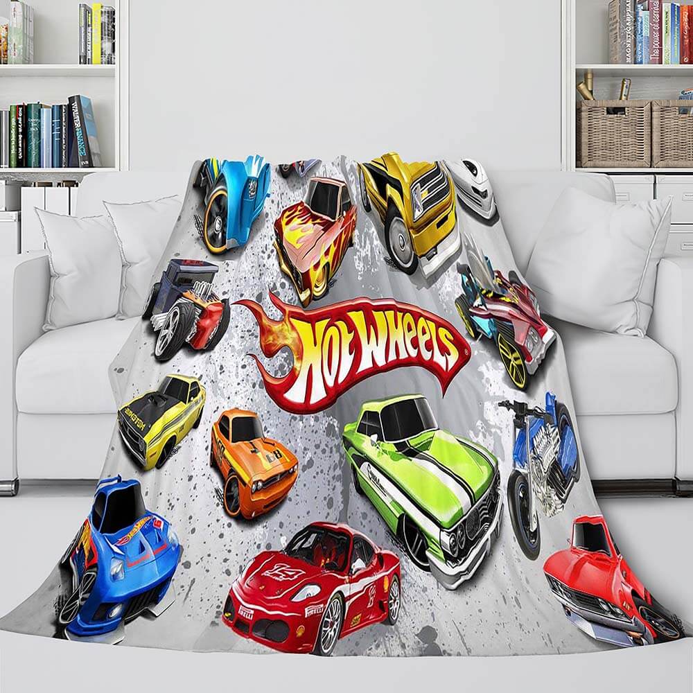 2024 NEW Hot Wheels Blanket Flannel Fleece Blanket Quilt Throw Cosplay Bedding