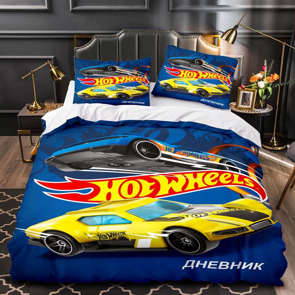 2024 NEW Hot Wheels Cosplay Bedding Set Quilt Cover Without Filler