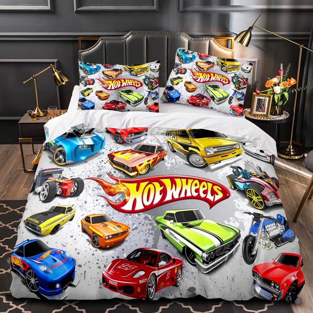 2024 NEW Hot Wheels Cosplay Bedding Set Quilt Cover Without Filler