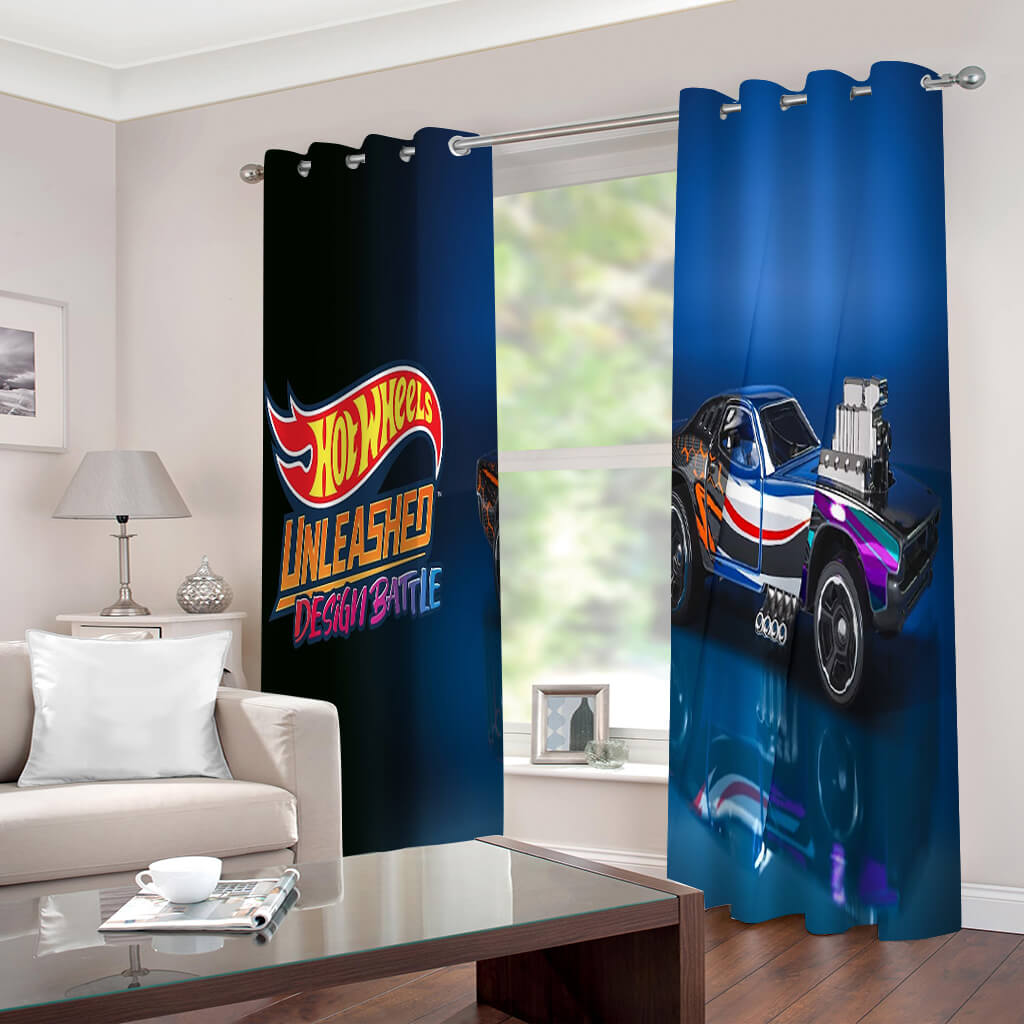 2025 NEW Hot Wheels Curtains Cosplay Blackout Window Drapes for Room Decoration