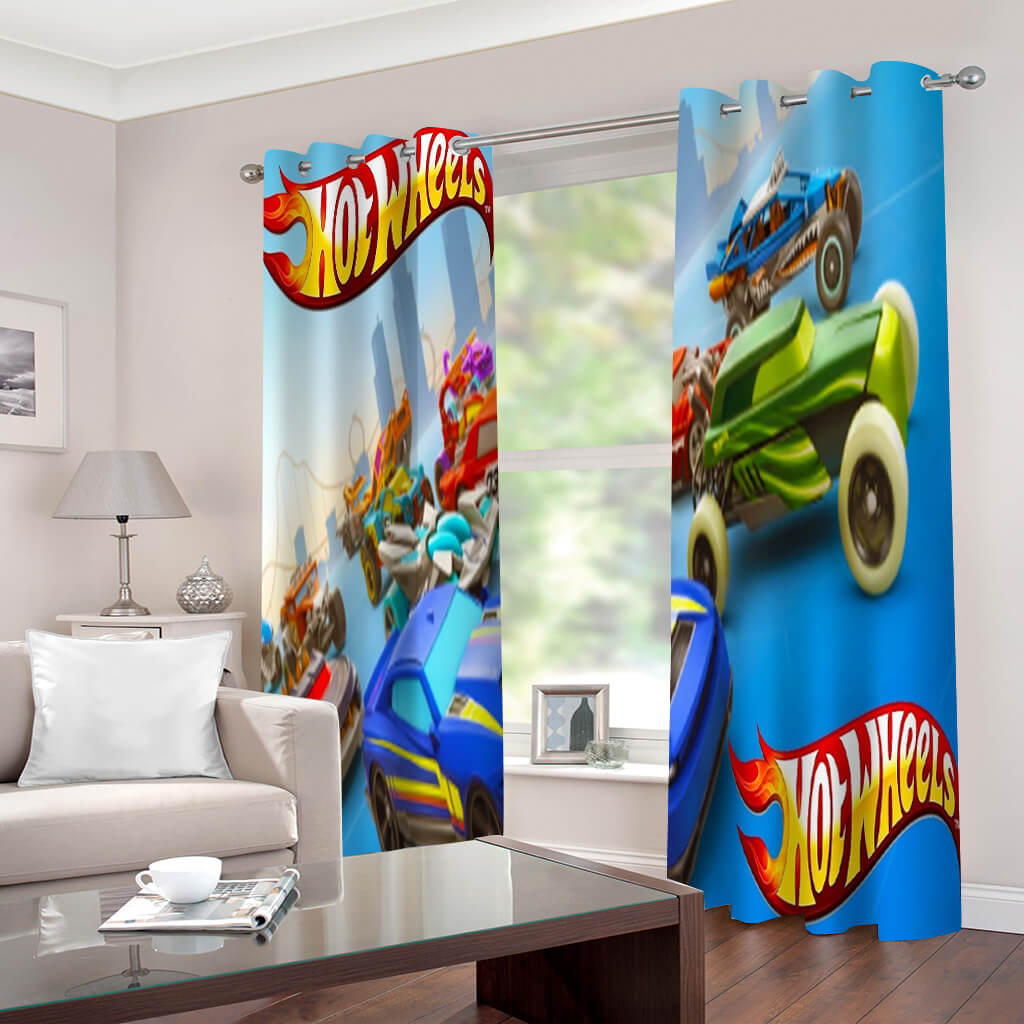 2025 NEW Hot Wheels Curtains Cosplay Blackout Window Drapes for Room Decoration