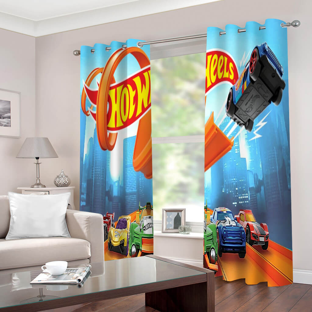 2025 NEW Hot Wheels Curtains Cosplay Blackout Window Drapes for Room Decoration