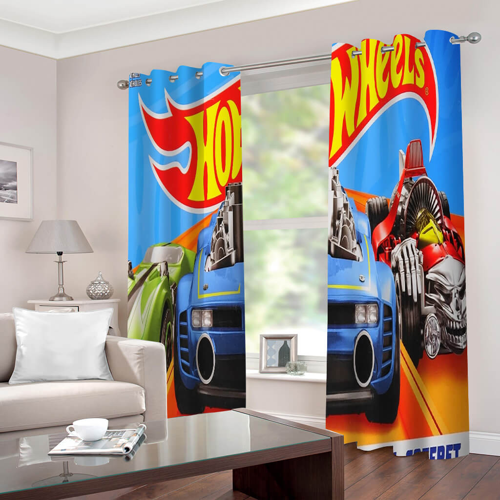 2025 NEW Hot Wheels Curtains Cosplay Blackout Window Drapes for Room Decoration