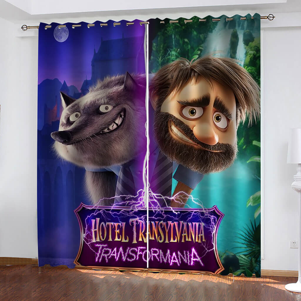 2024 NEW Hotel Transylvania 4 Transformania Curtains Blackout Window Drapes