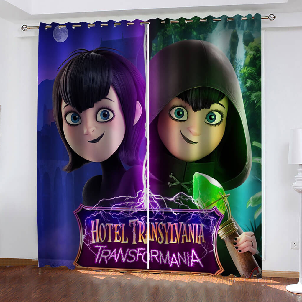 2024 NEW Hotel Transylvania 4 Transformania Curtains Blackout Window Drapes