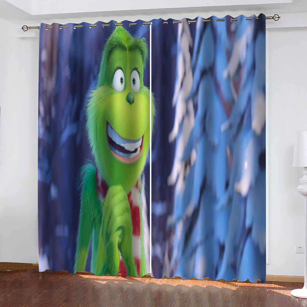 2024 NEW How The Grinch Stole Christmas Curtains Blackout Window Treatments Drapes