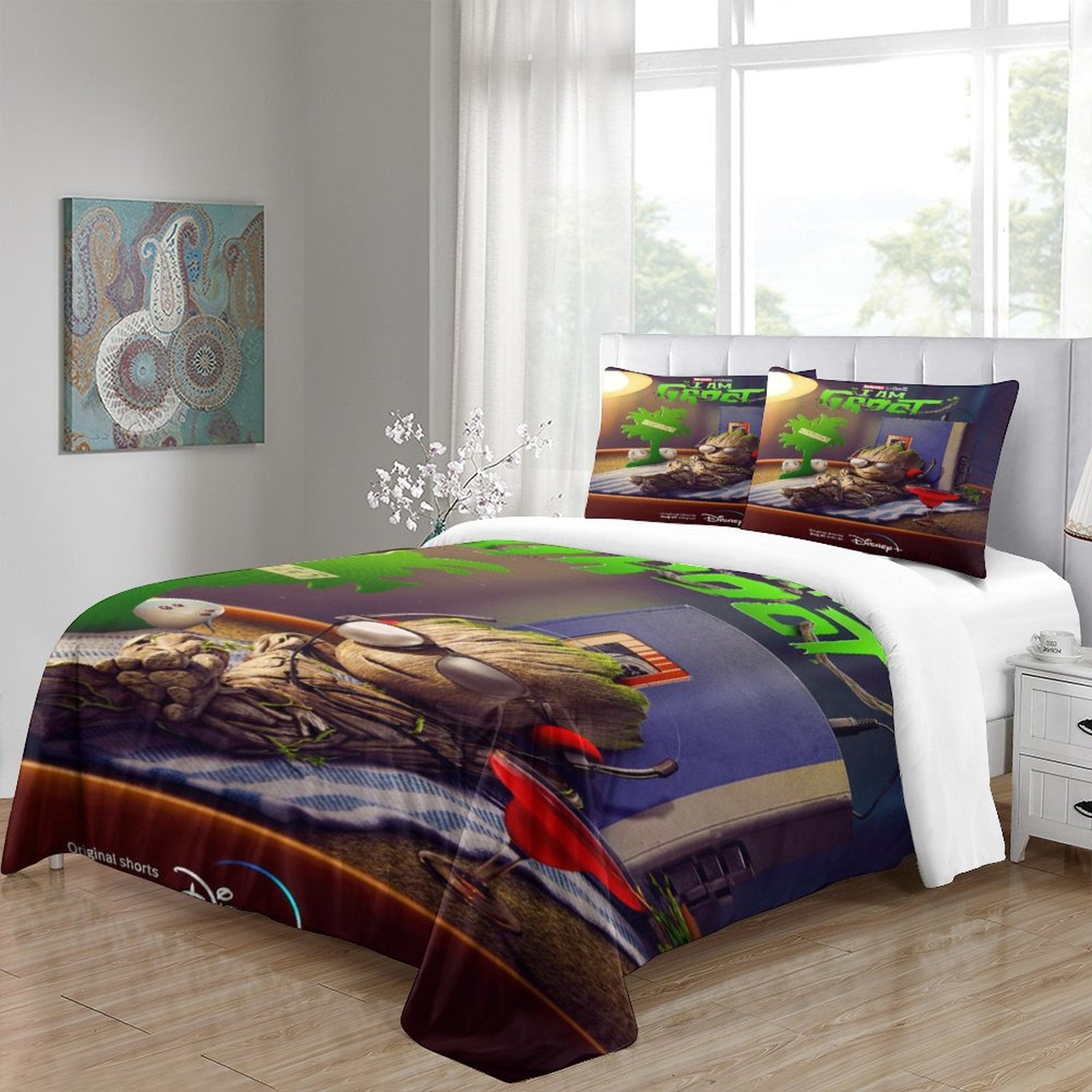 2026 NEW I Am Groot Bedding Sets Quilt Cover Without Filler