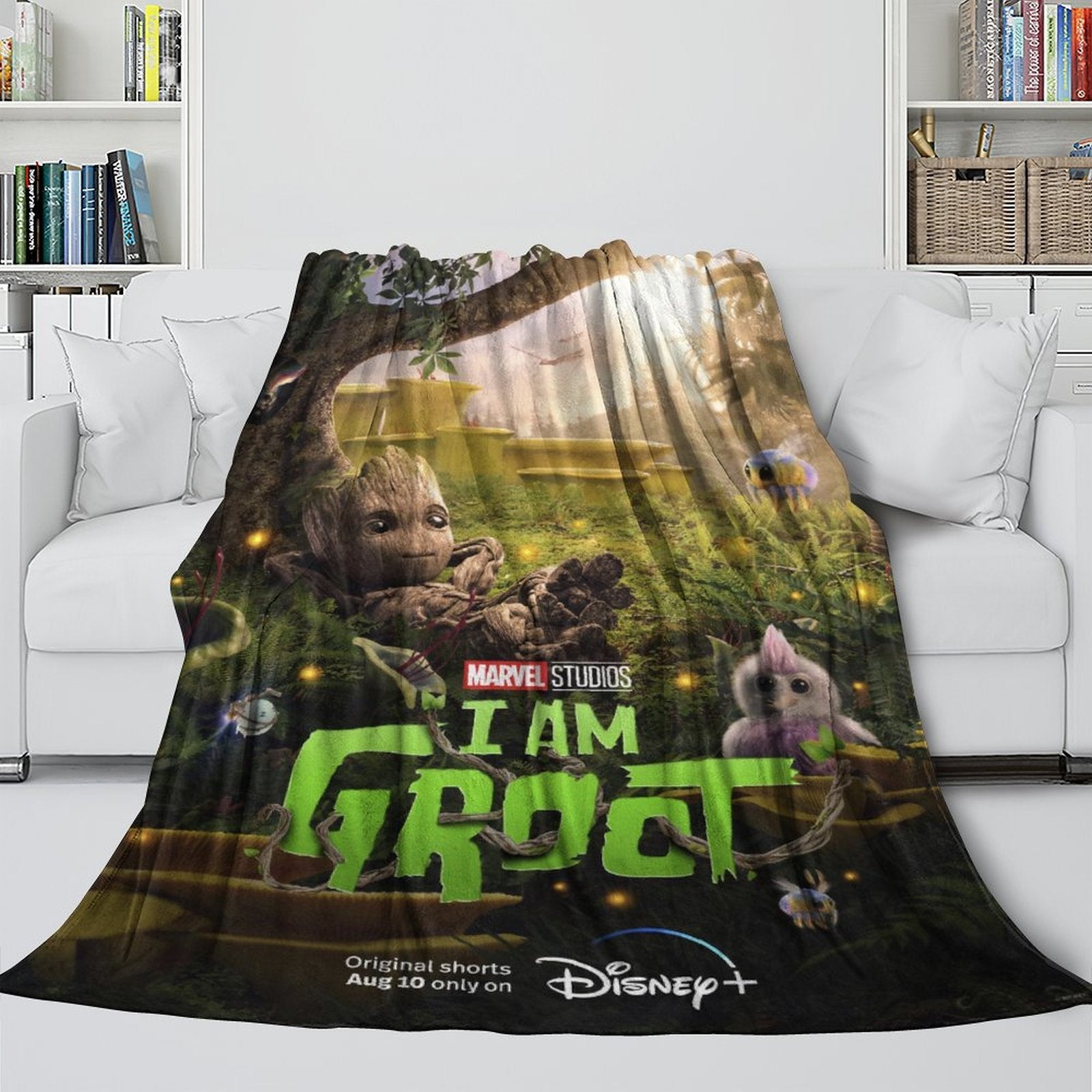 2024 NEW I Am Groot Blanket Flannel Throw Room Decoration