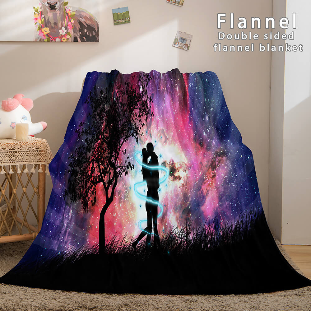 2024 NEW I LOVE You Bed Blanket Soft Flannel Blanket