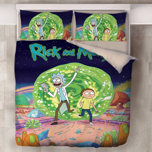Rick and Morty #6 Duvet Cover Quilt Cover Pillowcase Bedding Set Bed Linen