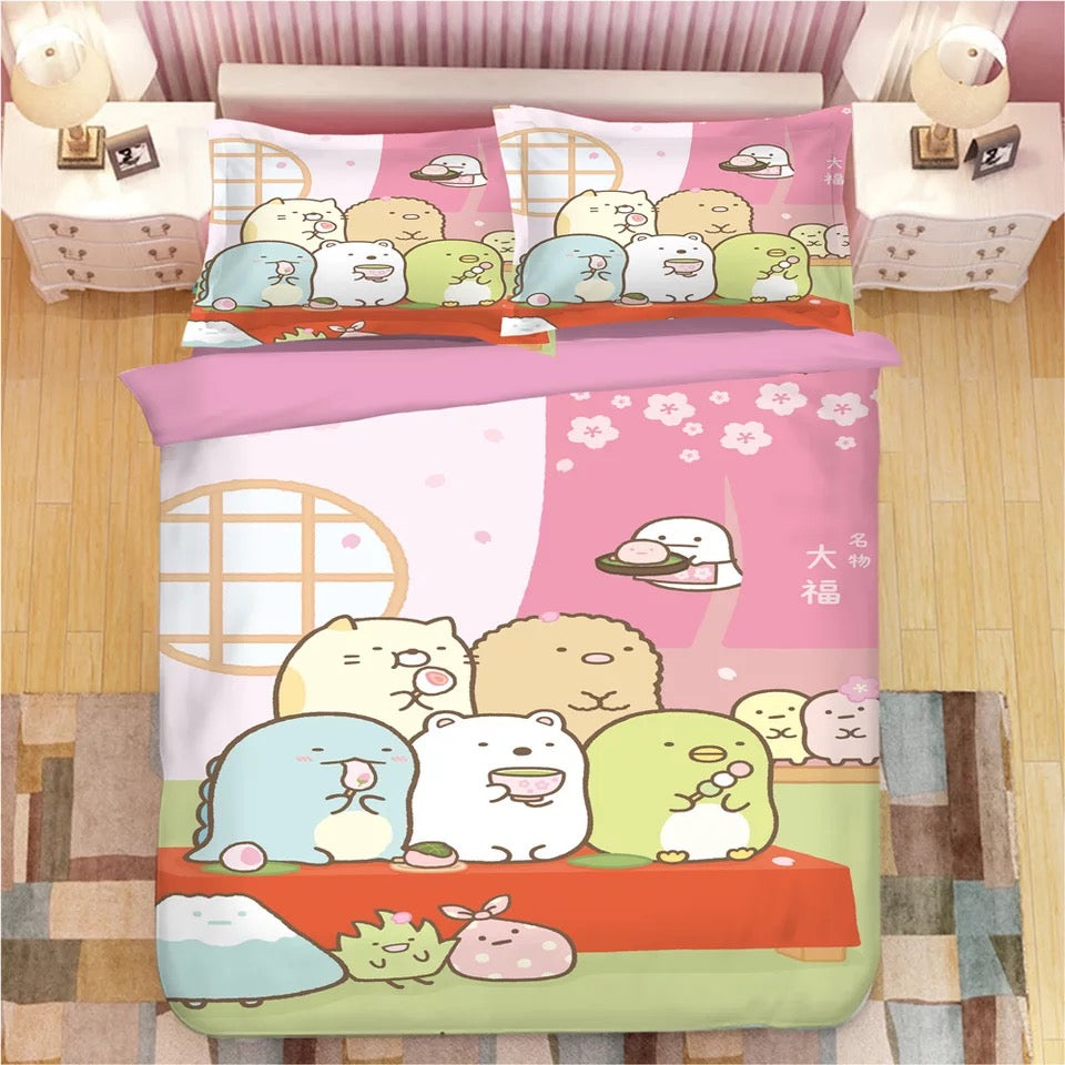Sumikkogurashi #10 Duvet Cover Quilt Cover Pillowcase Bedding Set Bed Linen Home Bedroom Decor