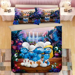 The Smurfs Clumsy Smurf Smurfette #10 Duvet Cover Quilt Cover Pillowcase Bedding Set Bed Linen Home Decor