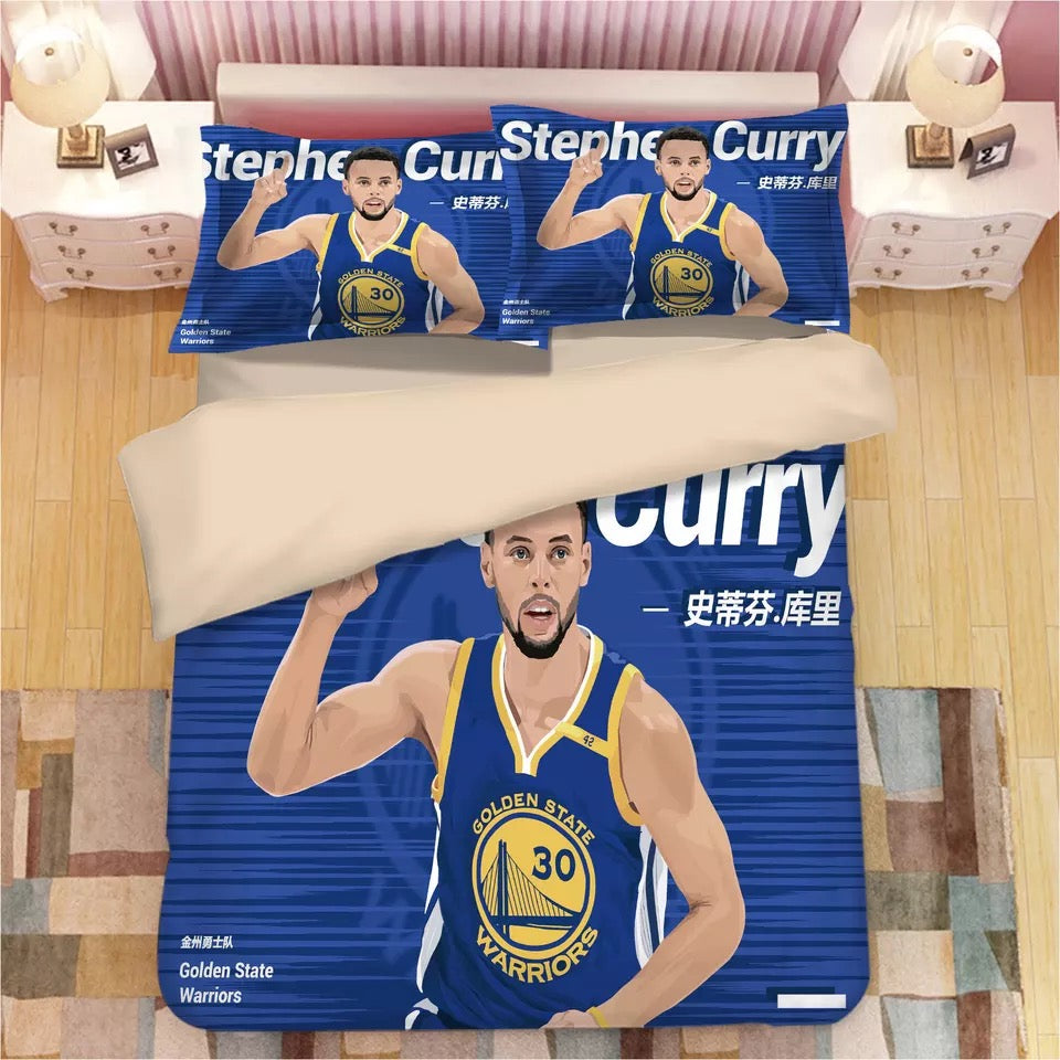 Basketball Golden State Warriors Basketball  Curry #13 Duvet Cover Quilt Cover Pillowcase Bedding Set Bed Linen Home Decor