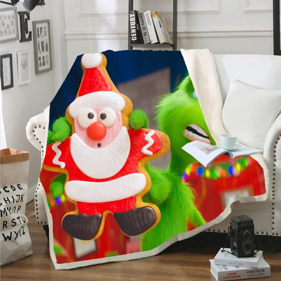 How the Grinch Stole Christmas #1 Blanket Super Soft Cozy Sherpa Fleece Throw Blanket for Men Boys