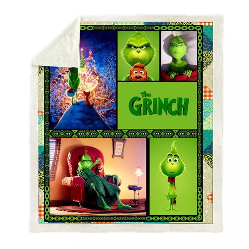 How the Grinch Stole Christmas #6 Blanket Super Soft Cozy Sherpa Fleece Throw Blanket for Men Boys