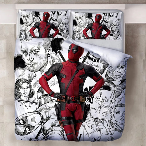 Deadpool X-Men #13 Duvet Cover Quilt Cover Pillowcase Bedding Set Bed Linen Home Decor