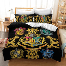 Load image into Gallery viewer, Harry Potter Hogwarts Four Houses #14 Duvet Cover Quilt Cover Pillowcase Bedding Set Bed Linen Home Decor