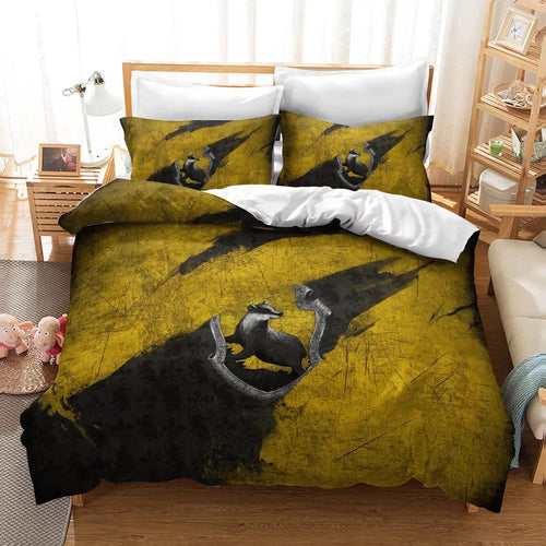 Harry Potter Hufflepuff #23 Duvet Cover Quilt Cover Pillowcase Bedding Set Bed Linen Home Decor