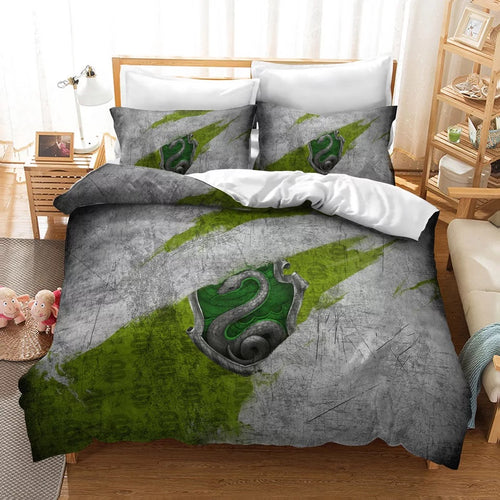 Harry Potter Slytherin #27 Duvet Cover Quilt Cover Pillowcase Bedding Set Bed Linen Home Decor