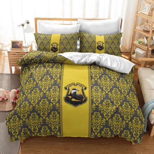 Harry Potter Hufflepuff #24 Duvet Cover Quilt Cover Pillowcase Bedding Set Bed Linen Home Decor