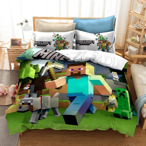 Minecraft #1 Duvet Cover Quilt Cover Pillowcase Bedding Set Bed Linen Home Bedroom Decor