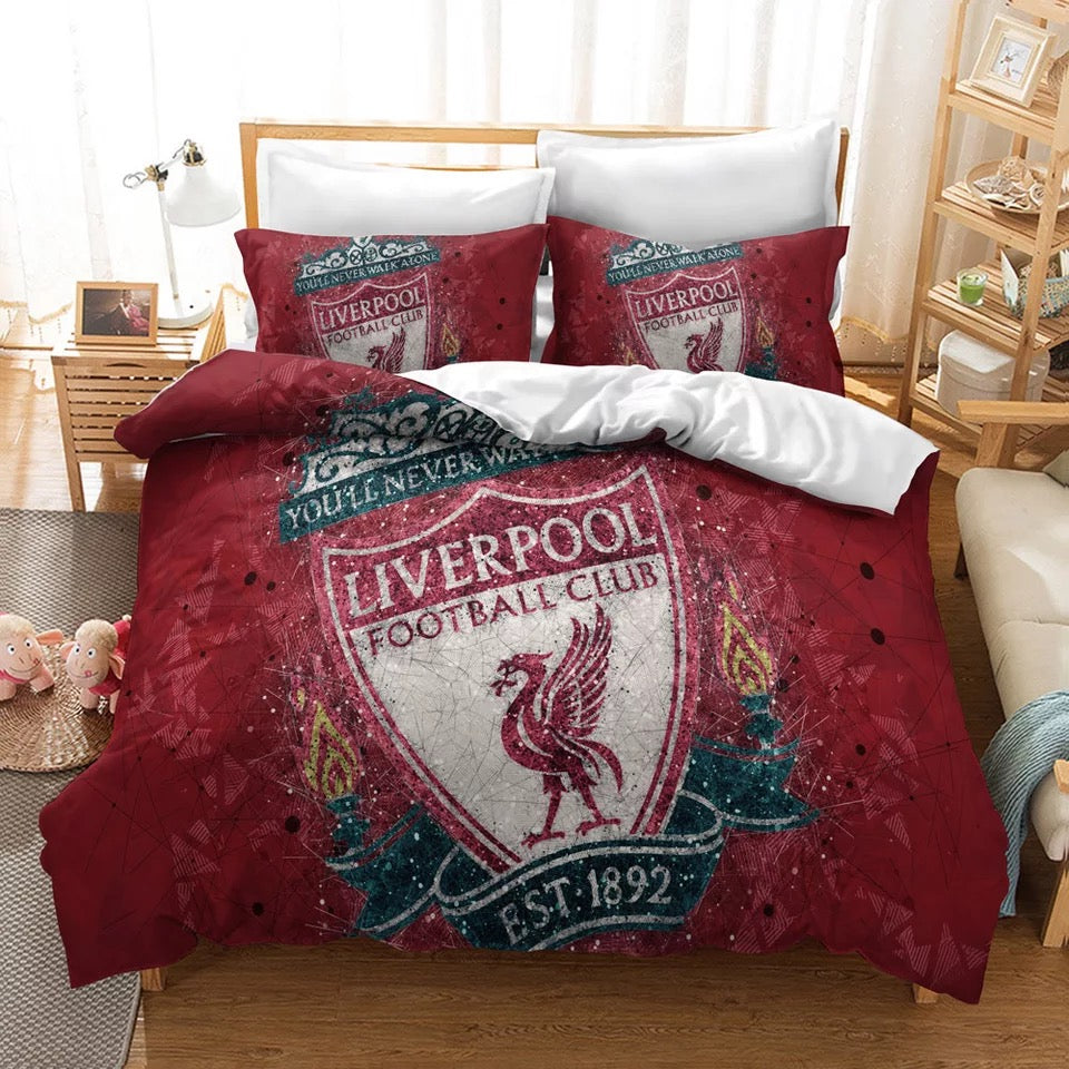 Football Logo #8 Duvet Cover Quilt Cover Pillowcase Bedding Set Bed Linen Home Decor
