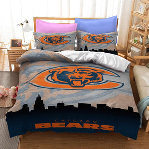 Chicago Bears Football League #7 Duvet Cover Quilt Cover Pillowcase Bedding Set Bed Linen Home Bedroom Decor