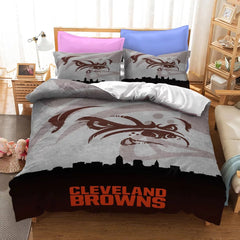 Cleveland Browns Football League  Duvet Cover Quilt Cover Pillowcase Bedding Set